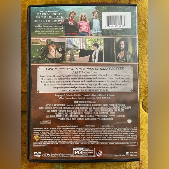 Harry Potter And The Prisoner Of Azkaban 2 DVD SET - Picture 2 of 6